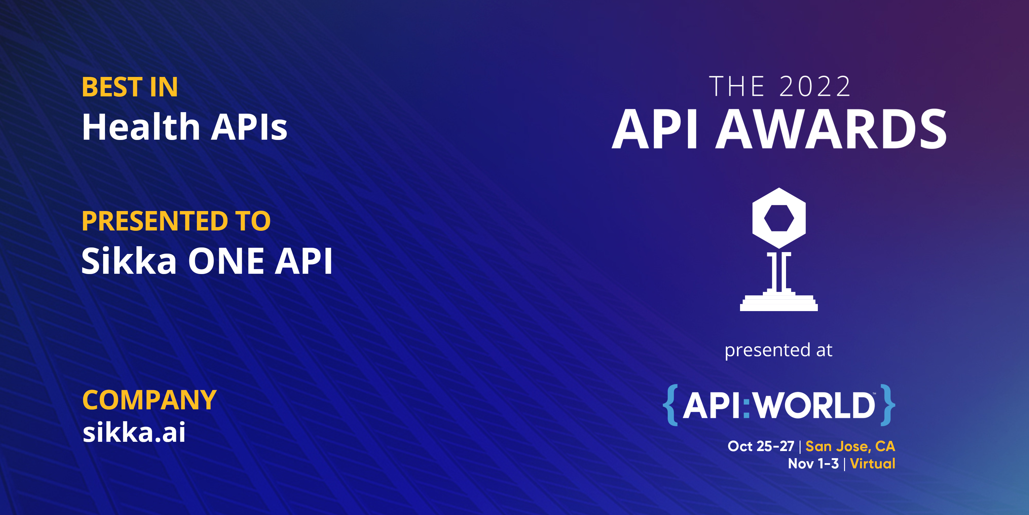 API award banner